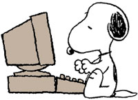 Snoopy + Computer